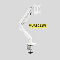 Support de bras double pour écran de 13 à 34 pouces réglable Support de moniteur d'ordinateur blanc