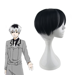 Tokyo Ghoul Court Noir Avec Blanc Cosplay Perruque <span class=keywords><strong>Kaneki</strong></span> <span class=keywords><strong>Ken</strong></span> Sasaki Perruque - Product Image 4