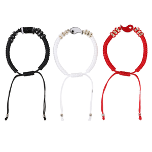 Bracelet en corde tressée à la main en forme de lune Tai Chi, bijou unisexe tendance, cadeau, bracelets en corde de chanvre - Product Image 1