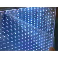 Écran LED commercial numérique portable TOPLED, pleine couleur, haute luminosité, panneau transparent en verre, pour intérieur, pixels P6.25