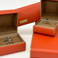 2024 Shenzhen mode cuir boîte à bijoux de mariage Logo personnalisé boîte à Bracelet amour cheval Orange cuir pendentif étui
