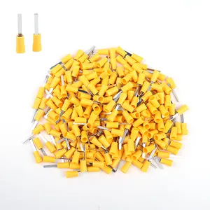 DBV5.5-18 4-6mm Yellow Vinyl Insulated Crimping Flat Blade Pin Tabs Ferrules Crimp Type Blade Terminal Connector Lugs
