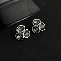 Boucles d'oreilles tendance en acrylique avec pierres précieuses en forme d'ellipse pour femme, breloques élégantes pour le quotidien, accessoires de mode, bijoux cadeau