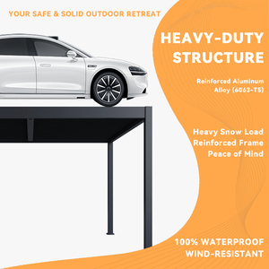 Pergola Bioclimatica Motorizzata <span class=keywords><strong>in</strong></span> Alluminio Impermeabile con Telaio Verniciato a Polvere per Giardino e Balcone, Design a Lamelle - Product Image 5