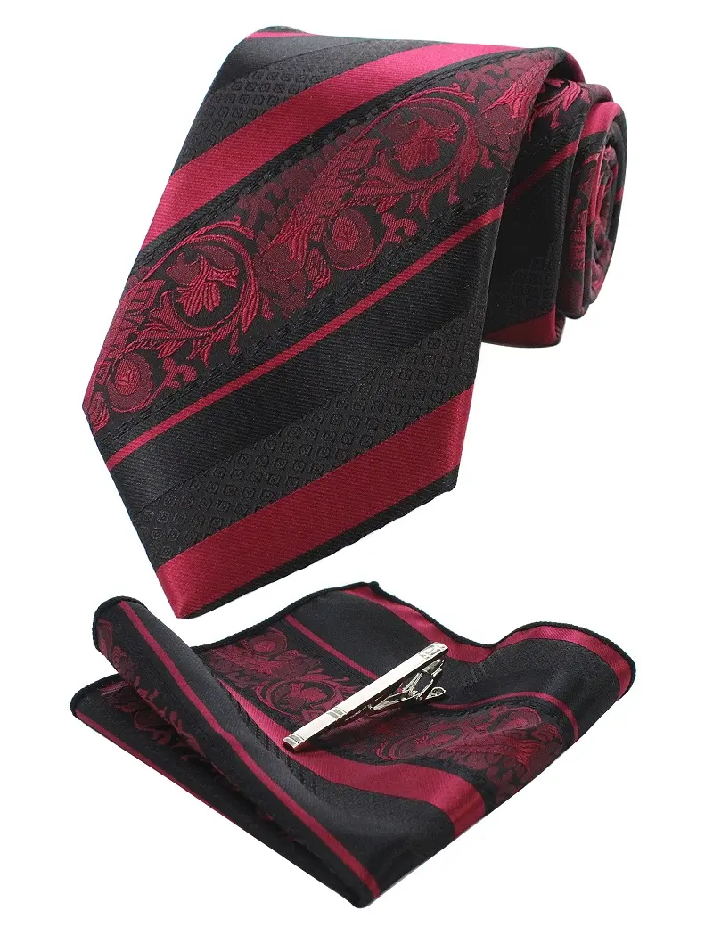 売れ筋高品質メンズビジネスファッションカジュアルプリント織り高級シルクネクタイ