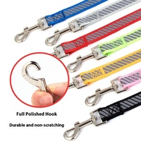 Ensemble de laisse de chien réfléchissante en nylon de haute qualité collier à pince réglable robuste mode pour chiens de taille moyenne corde faite