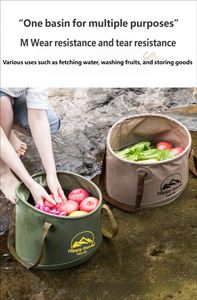Disposable Outdoor Portable Travel Camping Folding Storage Bucket With 20L/10L Capacity for Barbecue and <b>Hydration</b> - Product Image 3