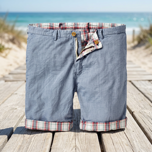Shorts chino pour garçons en sergé 100% coton, imprimé, ourlet retroussé, disponible en stock, fabrication au Bangladesh, ODM disponible, commandes d'échantillons en 7 jours. - Product Image 3