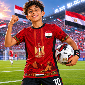 <span class=keywords><strong>Camiseta</strong></span> de Fútbol Personalizada de la Selección Nacional de <span class=keywords><strong>Egipto</strong></span> 2020 2021 <span class=keywords><strong>2022</strong></span>, Uniforme de Fútbol para Niños, Jersey de Club Egipcio - Product Image 1