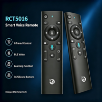Control Remoto por Voz con Botones de Silicona de 16 Teclas RCT5016, Fabricado por JCXK OEM ODM, con IR y BLE para Android Box