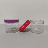 Emballage alimentaire cosmétique en gros 100ml 150ml 200ml 300ml 500ml ambre noir pet pot de crème cosmétique avec couvercle