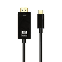 Câble USB-C vers HDMI 4K 30Hz, mode alternatif DP, convertisseur vidéo USB-C vers HDMI, boîtier ABS pour ordinateur portable, tablette, smartphone