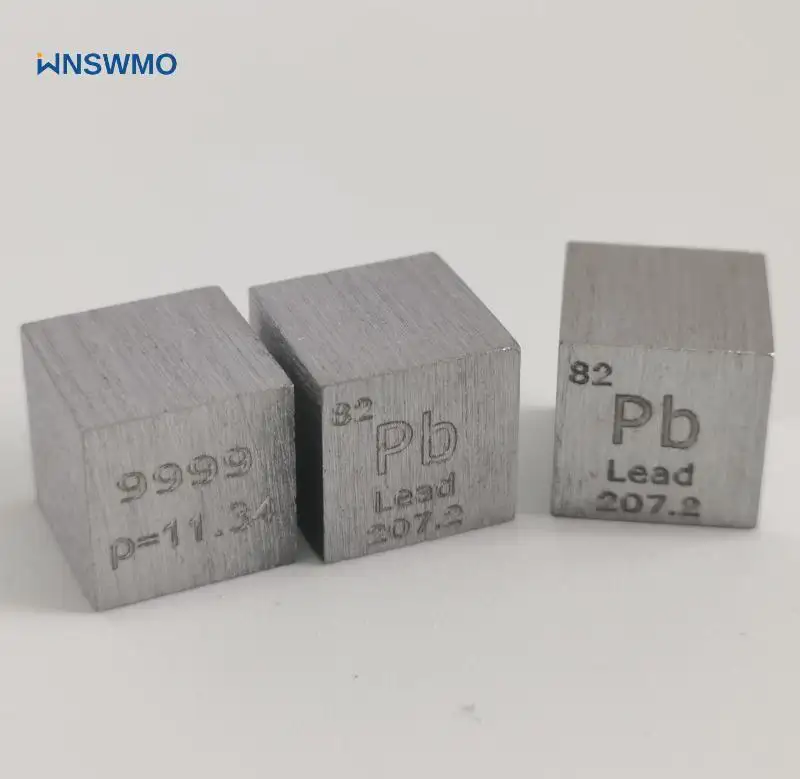 #82 phần tử chì khối mật độ 10mm cho bộ sưu tập phần tử kim loại nặng PB kim loại có độ tinh khiết 99.99%