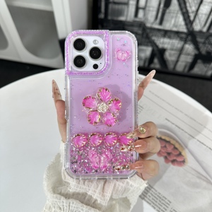 เคสโทรศัพท์กันกระแทกมีกากเพชรลายดอกอีพ็อกซี่360สำหรับ X7D Honor 4G 600 600 Pro 600 <span class=keywords><strong>Lite</strong></span> X8D X5D PLUS - Product Image 2