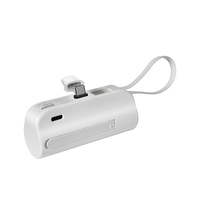 Vente en gros Voyage Portable 5000mAh Mini Power Bank Dernier chargeur de poche de batterie externe avec câbles Compact et Portable
