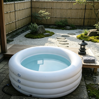Baignoire ronde gonflable en PVC de grande taille pour adultes, bain froid pour 2 personnes, blanche, livraison directe d'usine