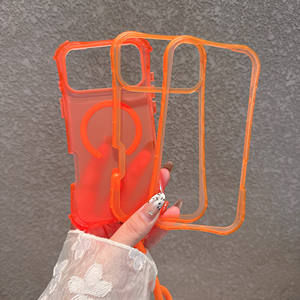 Étui magnétique mat Skin Touch pour <span class=keywords><strong>iPhone</strong></span> Air 16 15 14 13 12 <span class=keywords><strong>11</strong></span> 17 Pro Max, charge sans fil, bracelet de poignet, coque antichoc - Product Image 2