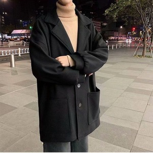 Cappotto di lana di prima qualità cappotto di grandi dimensioni Casual coreano lungo da <span class=keywords><strong>uomo</strong></span> che si ispessisce invernale <span class=keywords><strong>Trench</strong></span> per coppie alla moda - Product Image 6
