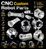 Piezas Estructurales de Mecanizado CNC de 4/5 Ejes OEM Personalizadas, Piezas de Repuesto de Metal Ligero de Alta Resistencia para Robots Humanoides