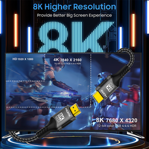 Câble <span class=keywords><strong>HDMI</strong></span> 2.1 8K <span class=keywords><strong>4K</strong></span> 120 Hz UHD en nylon tressé <span class=keywords><strong>HDMI</strong></span> 2.1 2.0 pour <span class=keywords><strong>Sony</strong></span> TV Xbox Gaming Monitor - Product Image 4