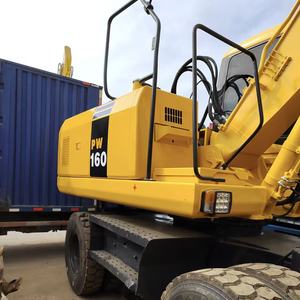 Excavatrice sur roues Komatsu PW160 d'occasion, modèle 2024, 16 tonnes, moteur PLC japonais, machinerie de construction hydraulique - Product Image 2