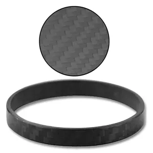 Custom Pure Black Carbon Fiber Bangle Bracelet