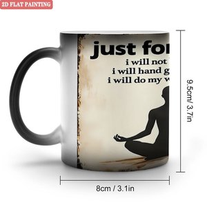 Heat Changing <b>Ceramic</b> <b>Mug</b> 11oz Frosted Black Sublimation Blank Gift Cup - Product Image 1