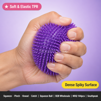 Giocattolo antistress Southpeak Vaseline Spiky Ball, non rimbalzante, 7 cm, 3 colori, certificato CE EN71, confezione retail, OEM WS