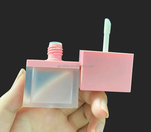 8g quadratischer Lippen balsam Holder Injection PP Kosmetischer Lippen pomaden behälter Rosa Flaschen verpackung Schnitt Lippenstift Kunststoff Tube Eyeliner - Product Image 2