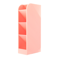 Porte-crayon multifonction noir à 4 compartiments en plastique, rangement pour pinceaux de maquillage, accessoires de bureau, vente en gros