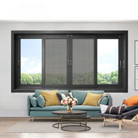 Ventanas Corredizas de Aluminio Personalizables en Oferta, Ventana Corrediza Horizontal de Doble Vidrio Resistente a la Corrosión para Dormitorio