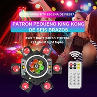 150W 4-in-1 RGBW 6-Arm Bee-Eye Moving Head LED mit Mustern DJ-Effekt Bühnenbeleuchtung für Disco Club Party Stroboskop