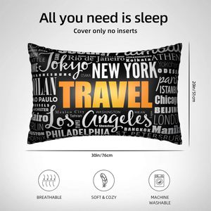 Funda de Almohada de Viaje PARA EL Cuidado DE LA Piel del Cabello, Funda de Almohada con Estampado de Bloque de Reina, Bordado con Cremallera - Product Image 6