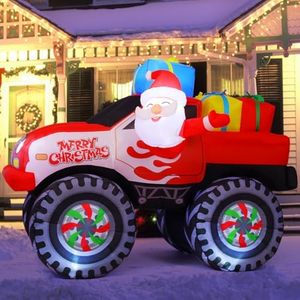 COMIN 7.5 Ft Extérieur Noël Gonflables Camion Pelouse Jardin LED Décorations Père Noël Présente Décorations D'éclairage Intégrées - Product Image 2