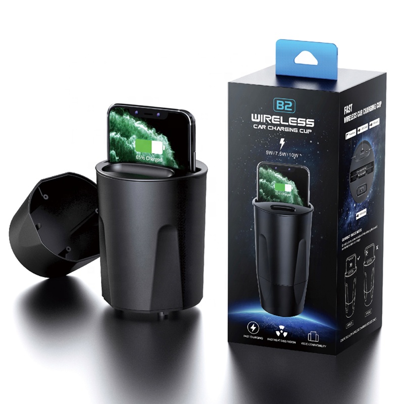 Новое автомобильное беспроводное зарядное устройство в виде чашки, многофункциональное автомобильное зарядное устройство для телефона с функцией быстрой зарядки TWS usb