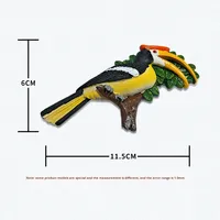 Aimant de réfrigérateur en résine créatif, oiseau tridimensionnel, souvenir touristique culturel, cadeau, vente directe du fabricant, vente en gros