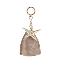 Alarme personnelle OEM, porte-clés de sécurité, étui en cuir, breloque étoile de mer, mini alarme de sécurité, accessoire suspendu, breloque de sac avec alarme