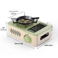 Réchaud à gaz portable haute puissance à 3 brûleurs, mini-cuisinière de camping extérieure, flamme réglable, réchaud au butane pour pique-nique et barbecue