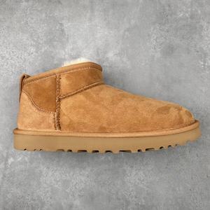 Comfortable ankle <b>boots</b> with fur, winter snow <b>boots</b> for <b>women</b>, Uggss, luxurious designer, top-notch fashion style - Product Image 1