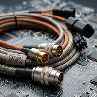 Arnés de Cableado Personalizado, Conector Macho-Hembra Multipin, Ensamblaje de Cables con Malla Protectora Corrugada, Cable Trenzado Multicolor