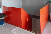 Escalier en pierre frittée empilée avec balustrade en verre, design moderne, personnalisable pour villa, résidence, escalier intérieur
