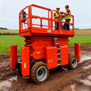 Electric Scissor <b>Lift</b> Portable off Road Self Propelled <b>Man</b> <b>Lift</b> Aerial Working Platform - Product Image 4