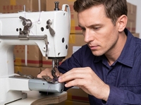 Machine à coudre industrielle à point noué à bras cylindrique et alimentation unisexe, haute vitesse, pour la réparation de chaussures en usine