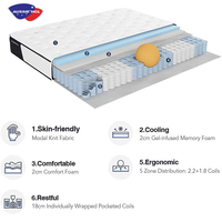 Moderne Schlafzimmer-Matratze, faltbar, komprimiert, aus Latex, im Karton, Queen-, Single-, King-Size, Gel-Taschenfederkern-Memory-Schaum-Matratze