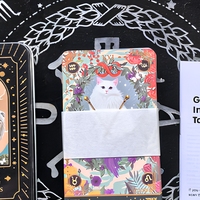 Cartes de tarot en feuille d'or, boîte en métal, jeu de cartes, design personnalisé, emballage cadeau pour fête et divination