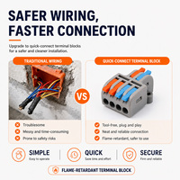 Connecteur de câblage à levier en T, répartiteur 32A, bornier de raccordement rapide multi-ports avec trou de fixation pour fils 28-12AWG, fixe et réutilisable