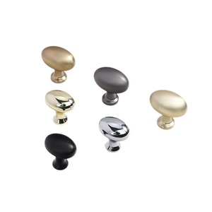 French Style Oval Cabinet <b>Knobs</b> Zinc Alloy Single Hole Drawer Wardrobe Handle Durable - Product Image 5