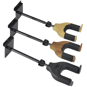 حامل غيتار طويل مثبت على الحائط وموسيقى عصامية وقفل أوتوماتيكي وحامل غيتار ثابت يناسب جميع المقاسات ، صوتية ، كهربائية - Product Image 3