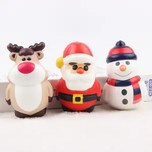 2024 नया डिज़ाइन प्यारा नरम सांता क्लॉज़ खिलौना धीमा बढ़ता स्क्विशी क्रिसमस रिलीव फ़िडगेट खिलौने डीकंप्रेसन