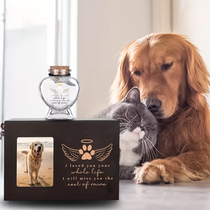 Urne funéraire artisanale pour animaux de compagnie, cercueil en bois pour Halloween, boîte cadeau, boîte de rangement de bureau, décoration gothique vintage, urnes funéraires en bois pour animaux de compagnie - Product Image 2